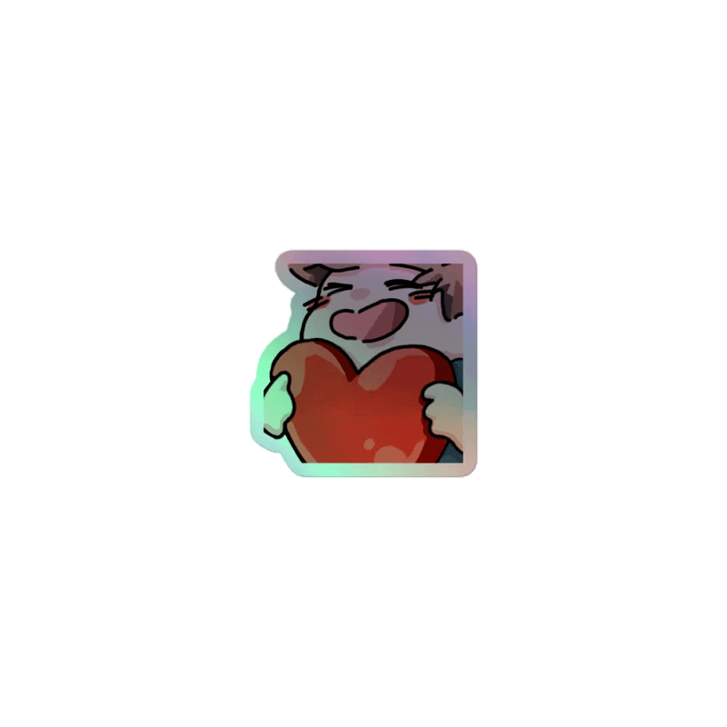 Chaabbz Heart Holographic Emote Sticker