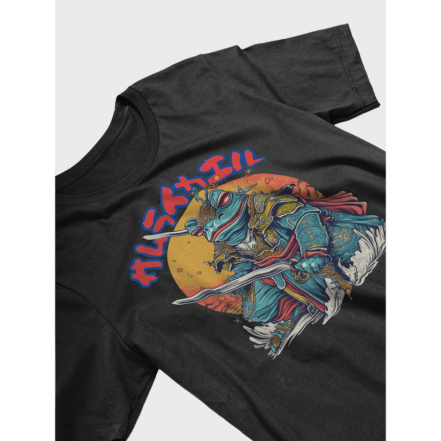 Samurai Frog Anime Art T-Shirt, Unique Graphic Tee, Japanese Style Design Shirt, Vibrant Colors, Cool Frog Illustration, Trendy Gift Classic Tee product image (5)