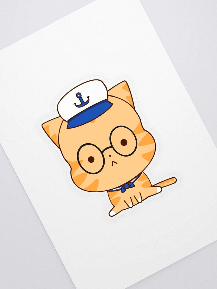Captain Whiskers: The Nautical Qutie Cat Sticker product image (1)