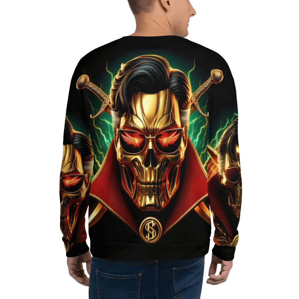 Golden Robot-Skull Face - Unisex Sweatshirt #4 product image (6)