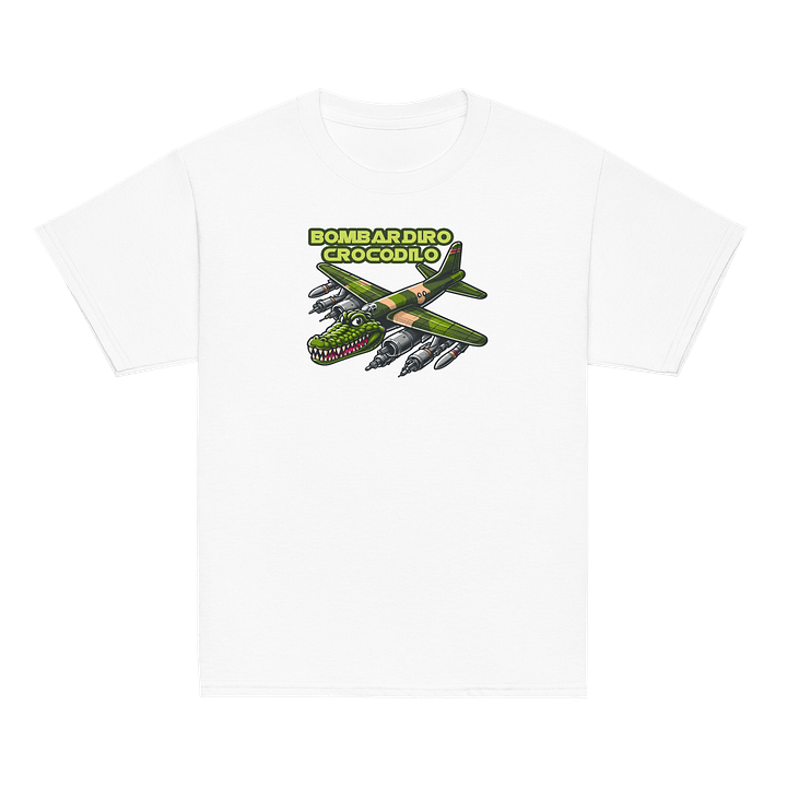 Cartoon Bombardiro Crocodilo Plane – Kids Tee product image (32)