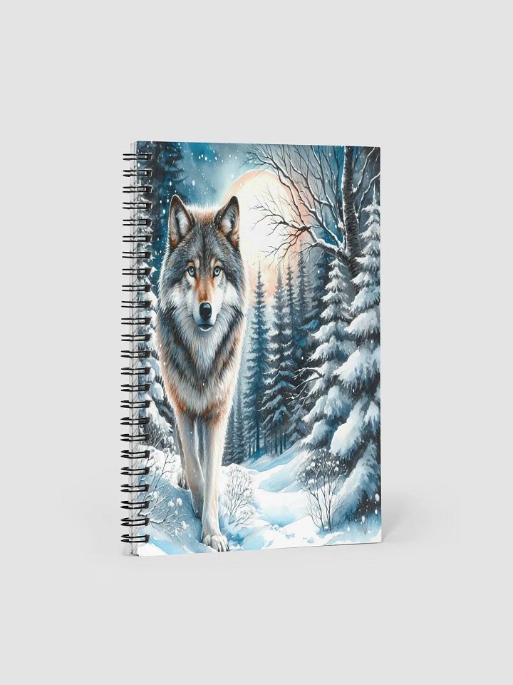 Winter Wonderland Wolf- Spiral Notebook product image (1)
