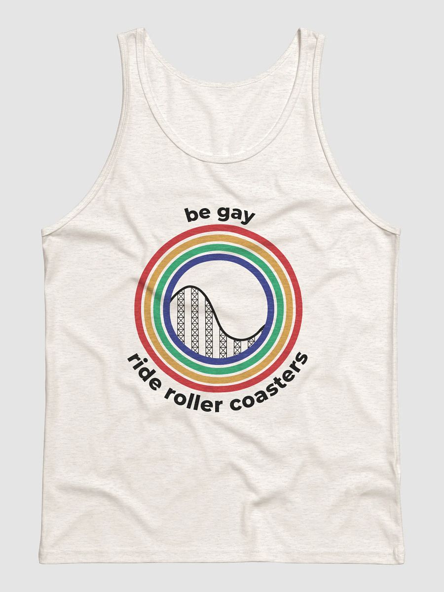 Be Gay Ride Roller Coasters Tank Top - Light product image (1)