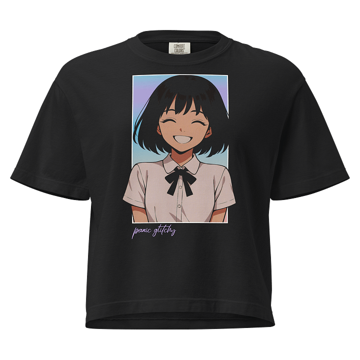 Radiant Gradient Wide Smile Ladies Boxy Tee product image (1)