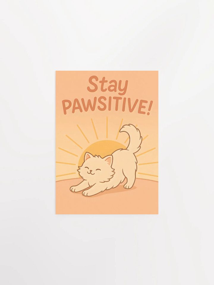 Pawsitive Cute Cat Motivational Poster product image (8)
