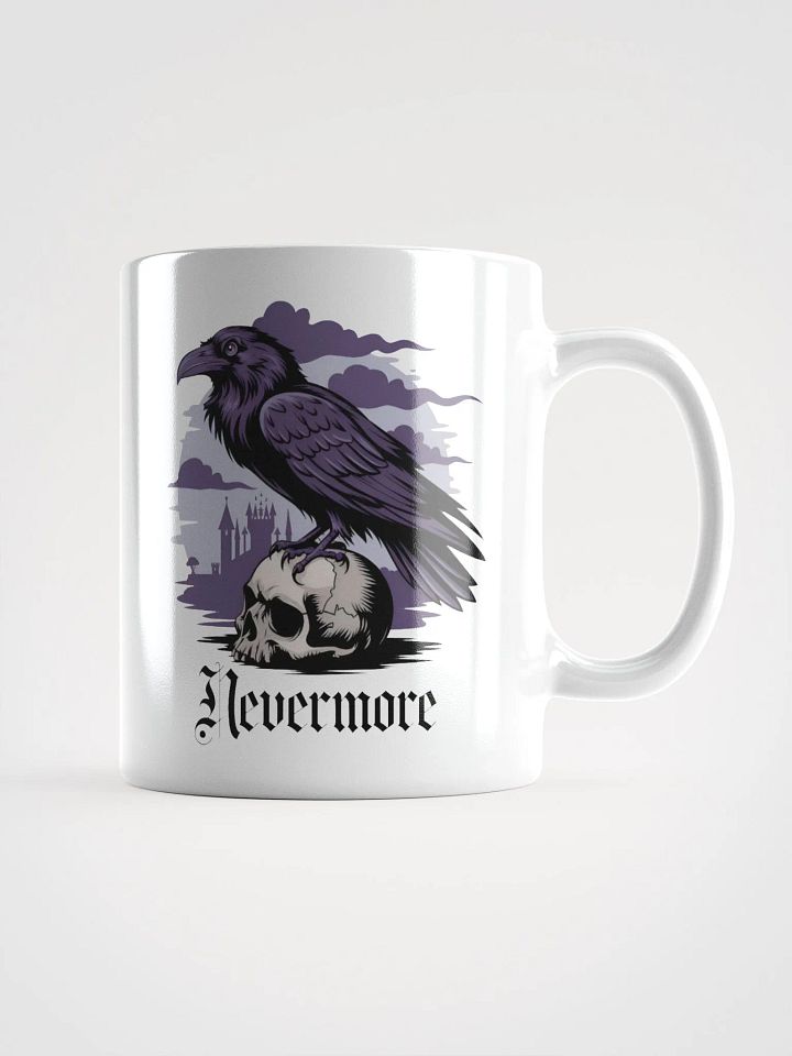 Gothic Raven Edgar Allan Poe White Glossy Mug product image (3)