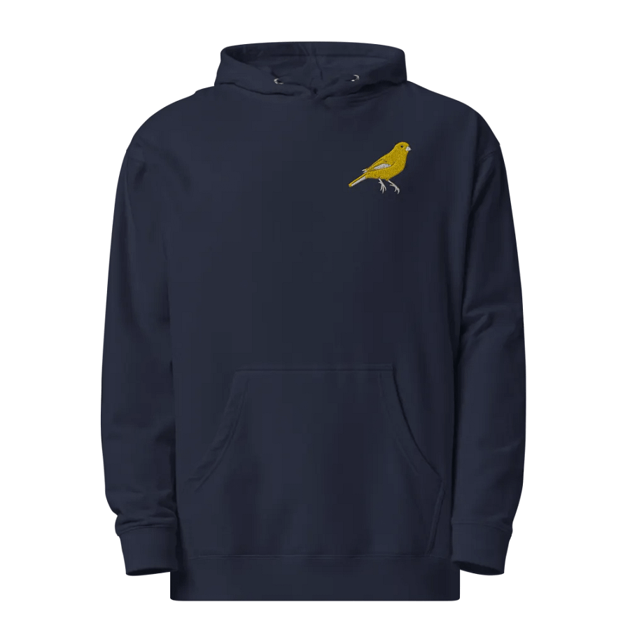 Embroidered Yellow Canary Bird Midweight Hoodie product image (2)