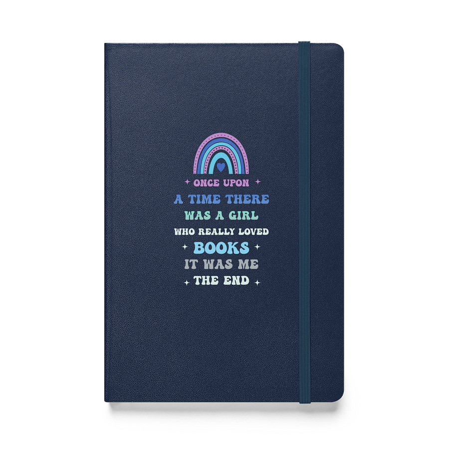 A Girl Who Really Loved Books Navy Blue Hardcover Bound Notebook | JournalBook® product image (1)