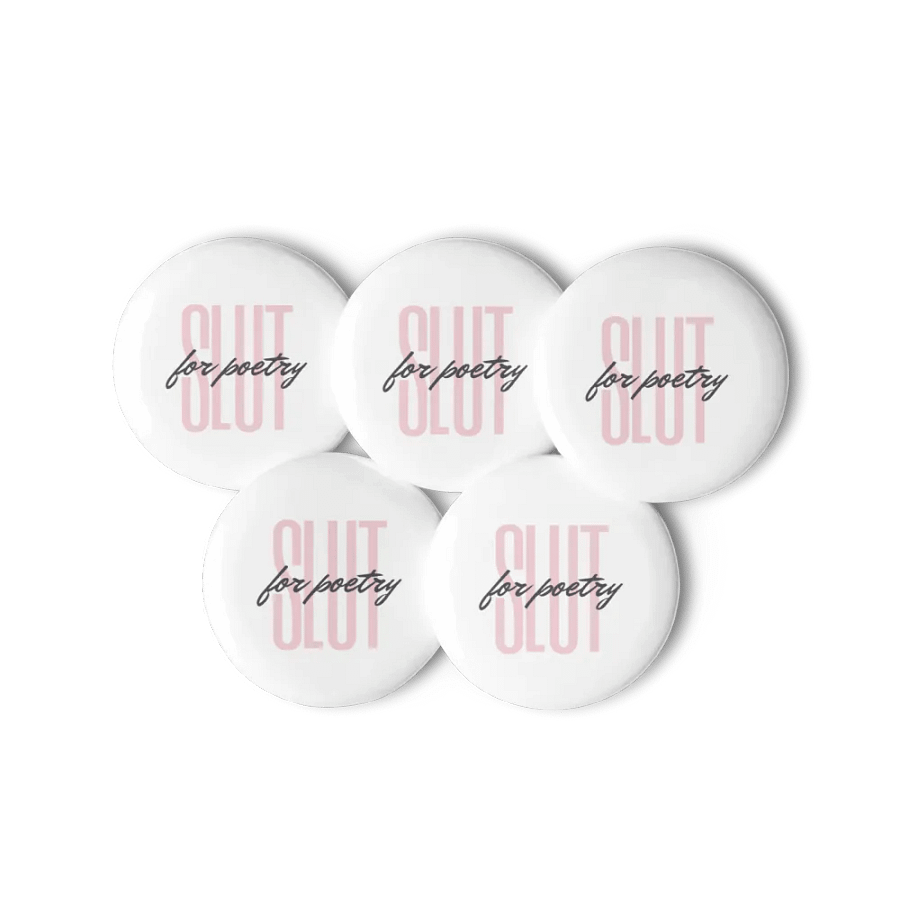 SLUT for poetry set of 5 pins product image (6)