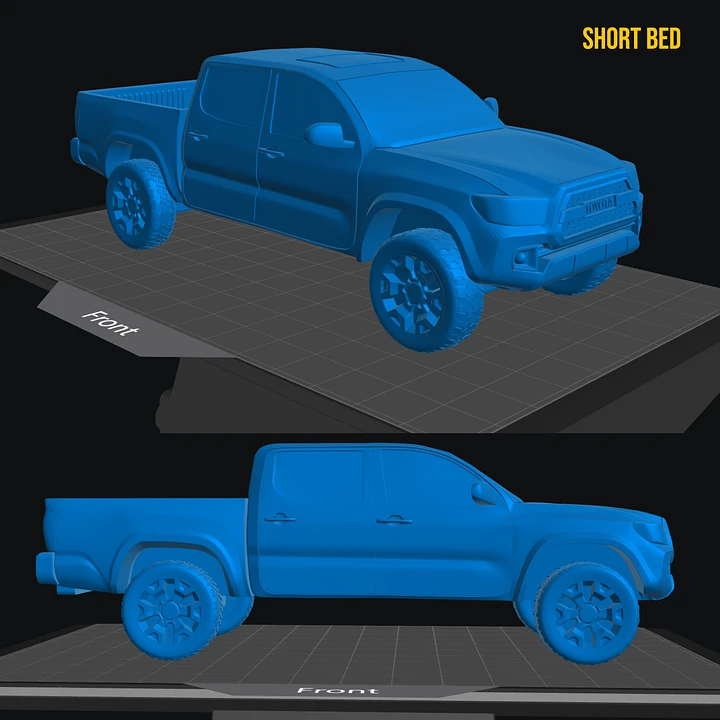 3rd Gen Tacoma Short Bed - 3D Print File product image (1)