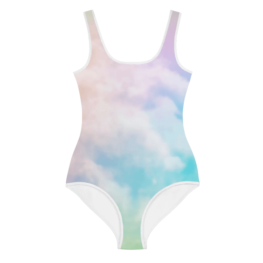 Blur cloud rainbow Design Youth One Piece Swimsuit - V5 product image (2)