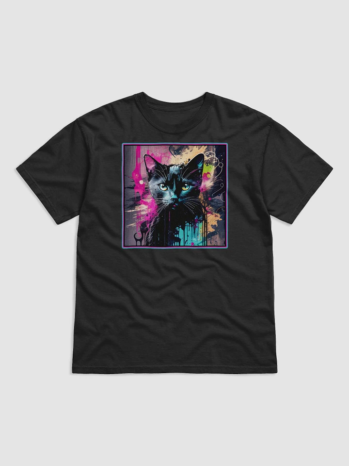 Graffiti Inspired Black Cat T-Shirt product image (5)