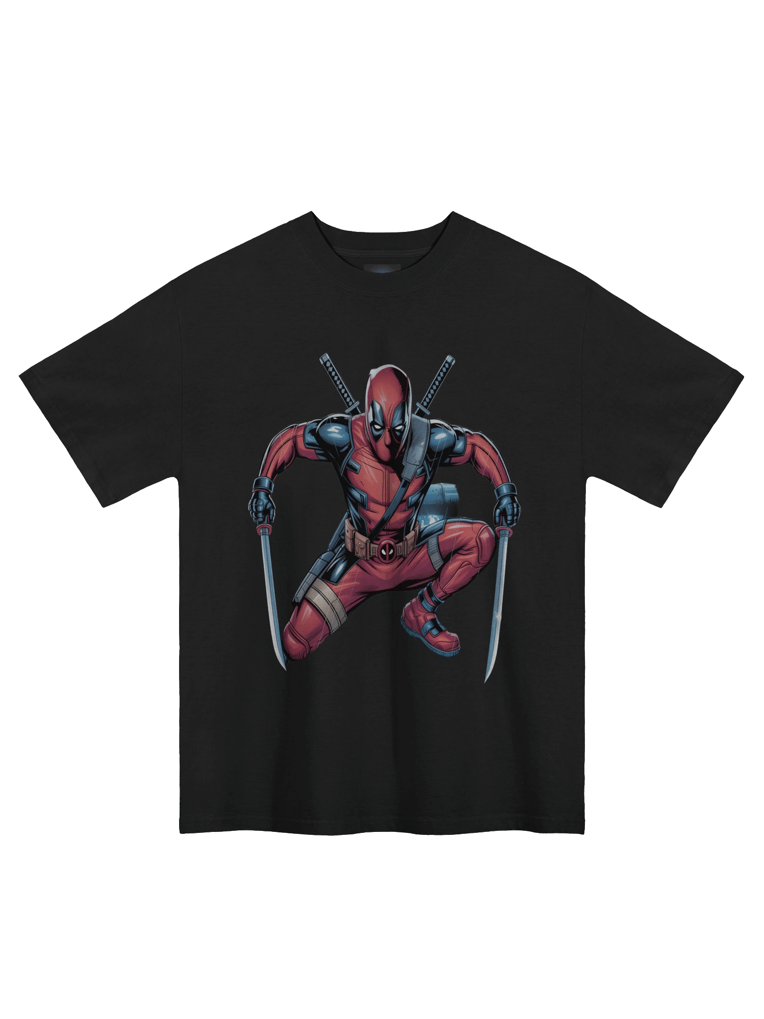 Deadpool Dual Blade Eclipse Oversized Faded T-Shirt product image (3)