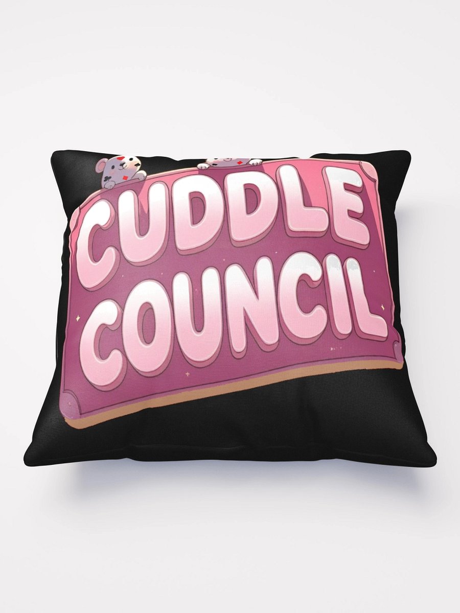 Official Cuddle Council Pillow in Black product image (1)