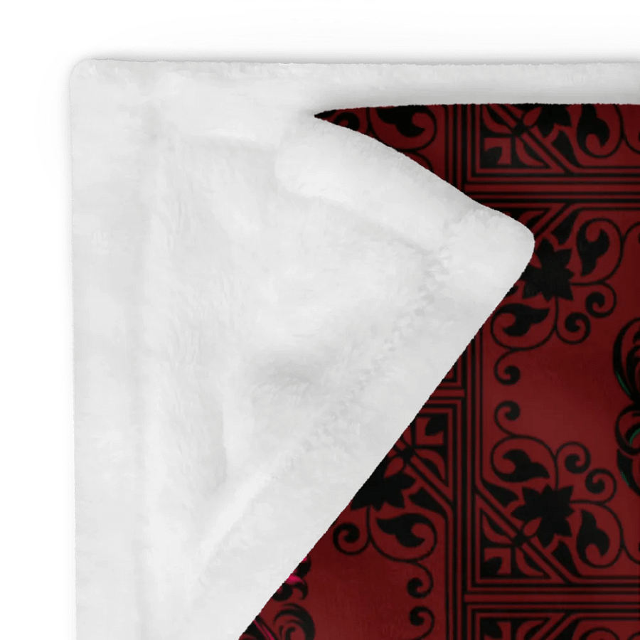 Crimson Paisley Fuzzy Throw Blanket product image (8)