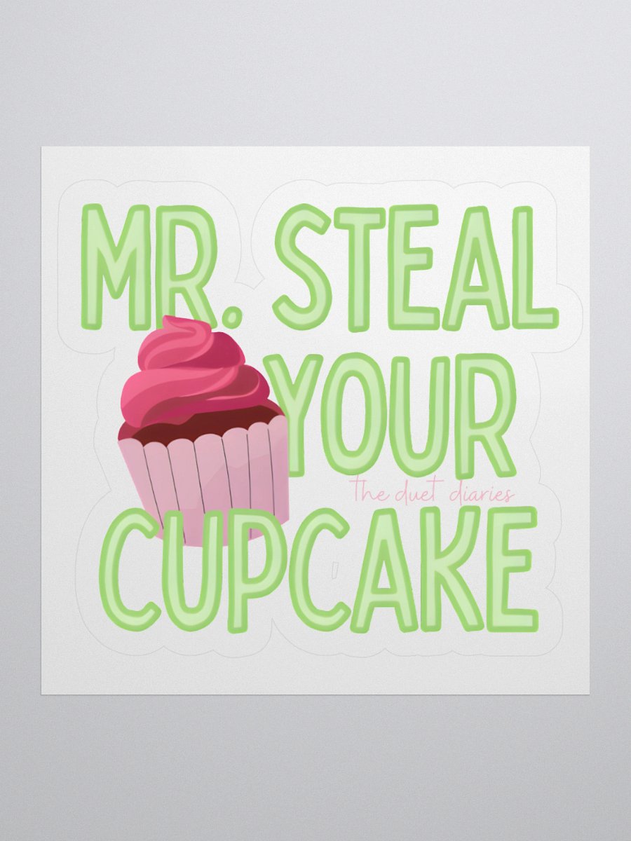 Mr. Steal Your Cupcake Sticker (3″ × 3″) product image (1)