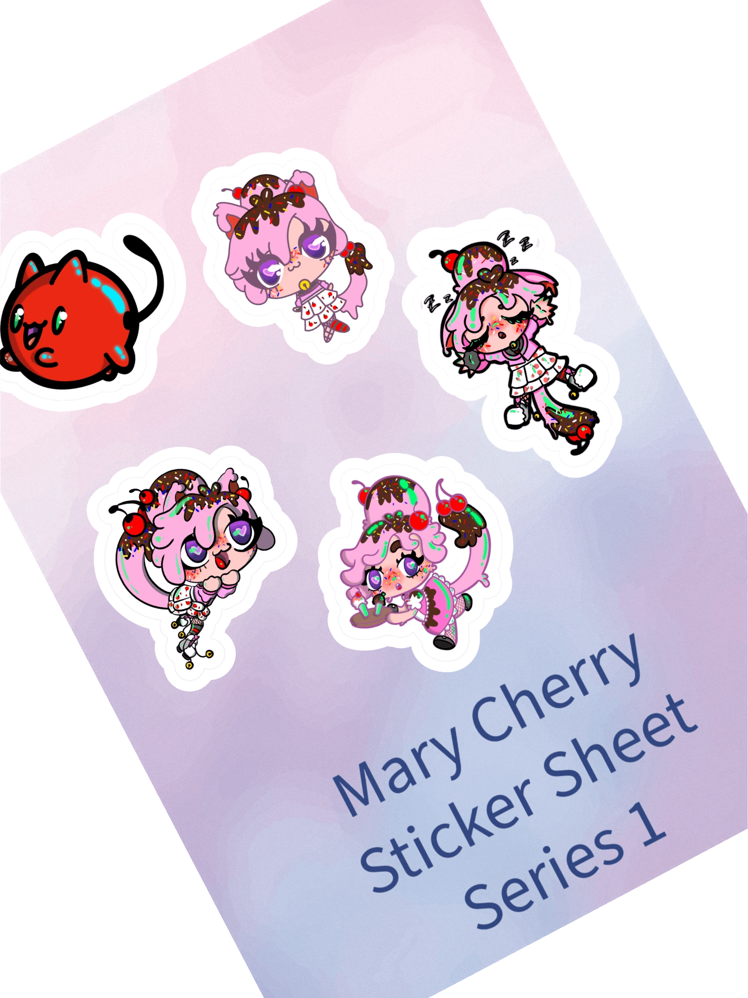 Mary Cherry Series 1: Kiss Cut Sticker Sheet product image (1)