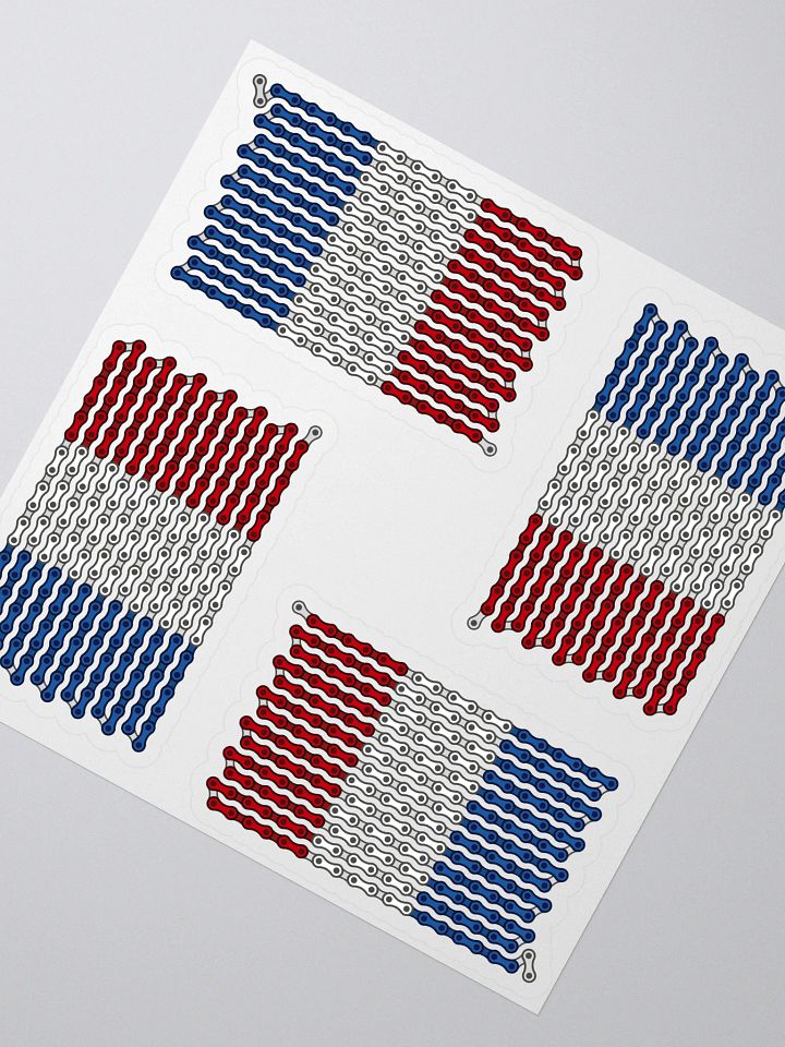 France Bike Chain Flag Sticker 4 Pack product image (2)