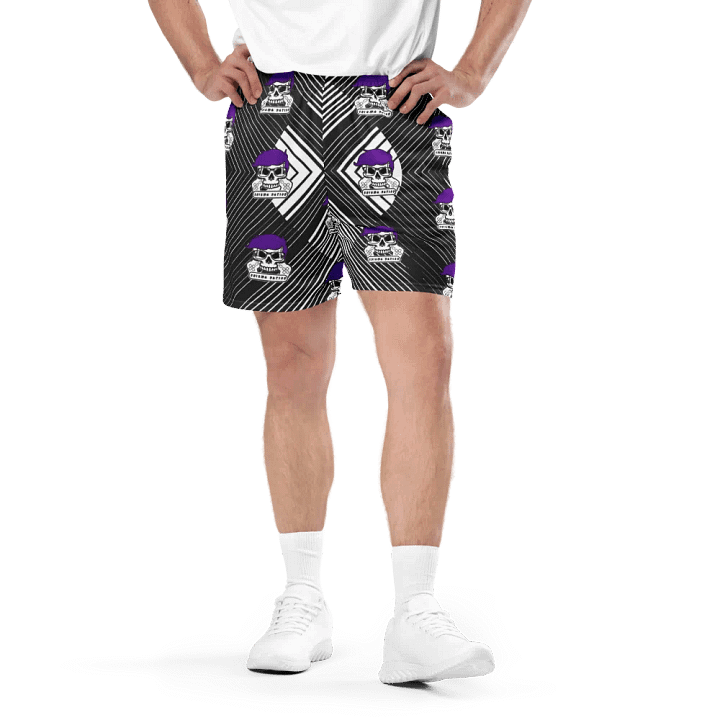 Enigma Nation All-Over Print Recycled Unisex Mesh Shorts product image (1)