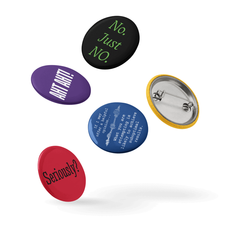 WILLOWISP Button Pins (Disagreeable Quotes Collection) product image (6)