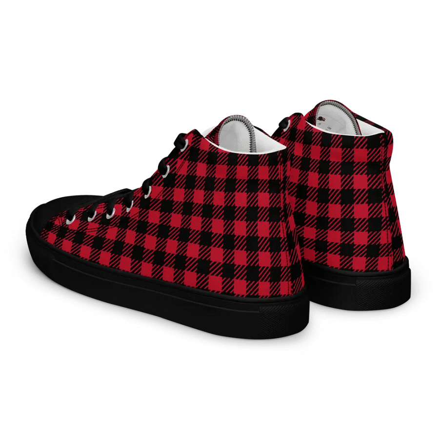 Buffalo Plaid Men's High Top Canvas Shoes product image (6)