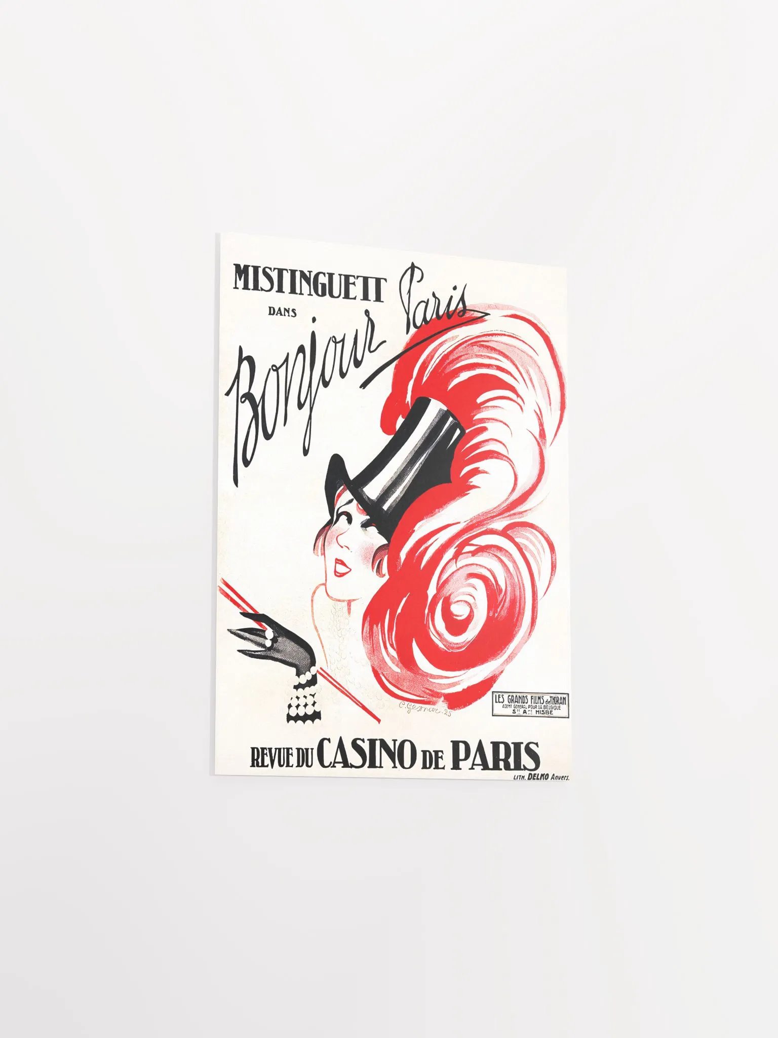 Vintage 1925 Caberet Mistinguett Poster Unframed product image (9)