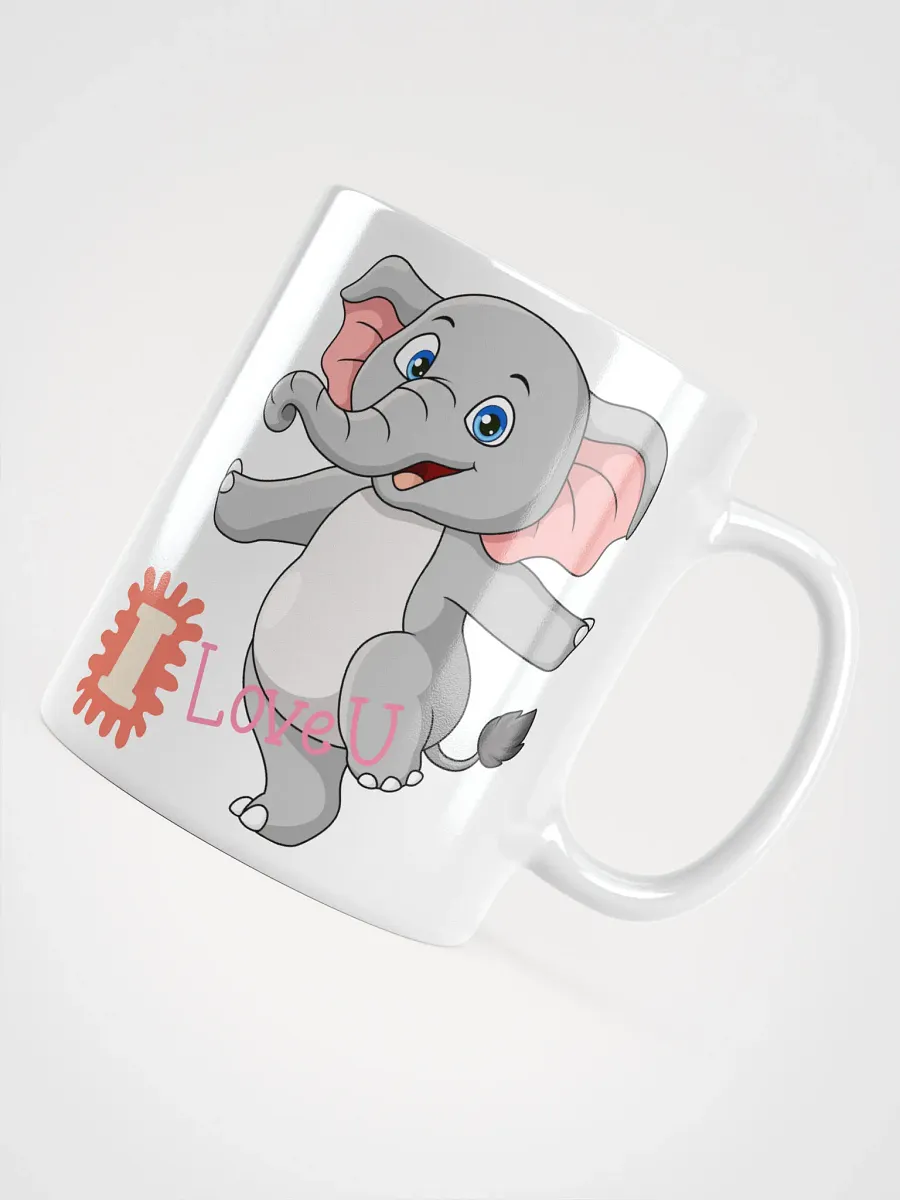 White Glossy Mug Elephant product image (4)