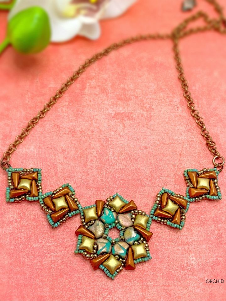 Beading Pattern – Canyon Falls Vexolo and WibeDuo Necklace product image (2)
