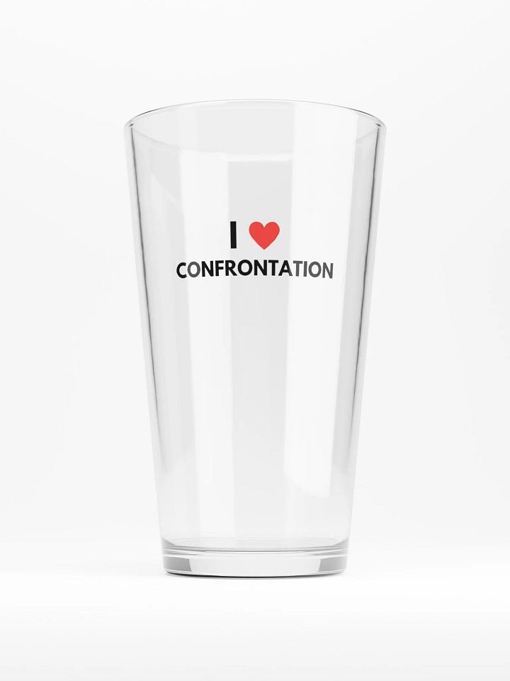 I <3 Confrontation pint glass product image (1)