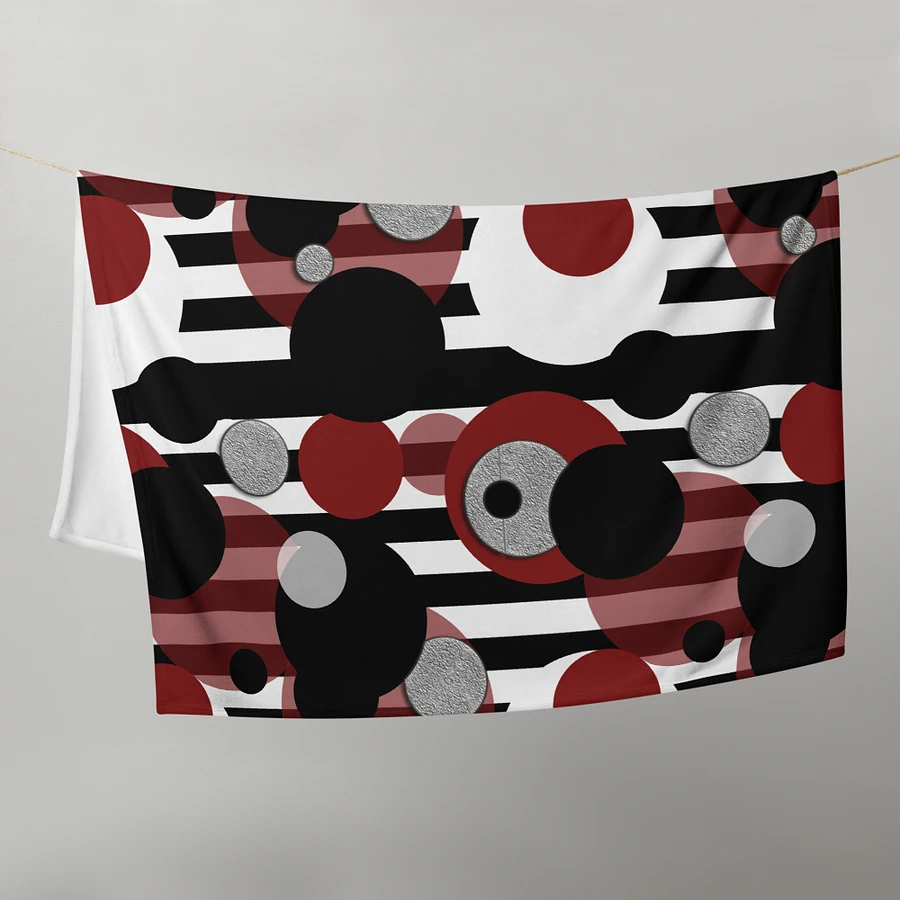 Black White Stripes Red Dots Throw Blanket product image (21)