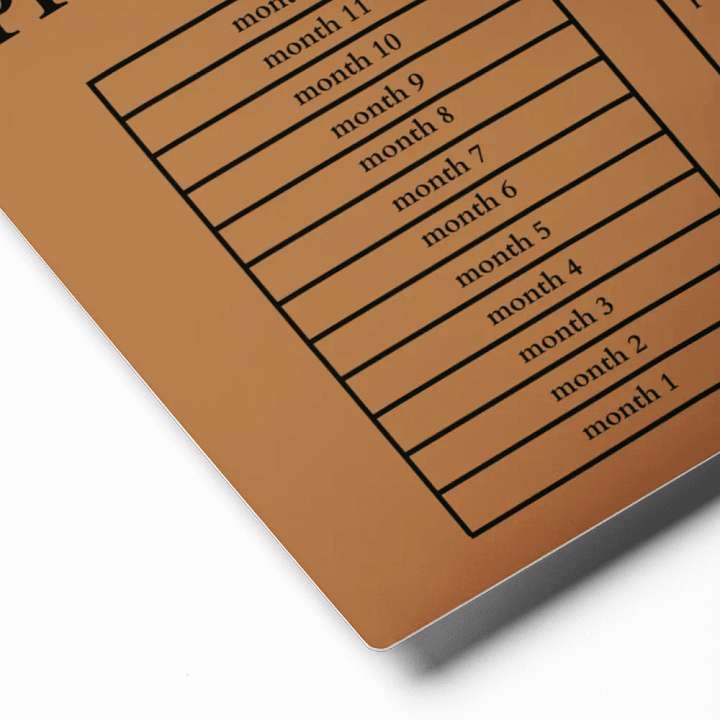 HIGHFALUTIN ANNUAL RENT TRACKER (black design 15) product image (2)