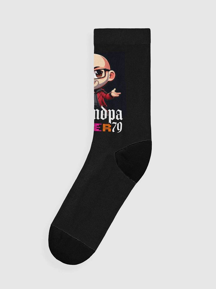 Grandpa Gamer 79 Graphic Crew Socks product image (2)
