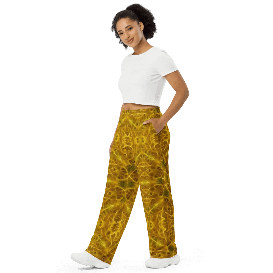 Gold Kaleidoscope Wideleg Pants product image (4)