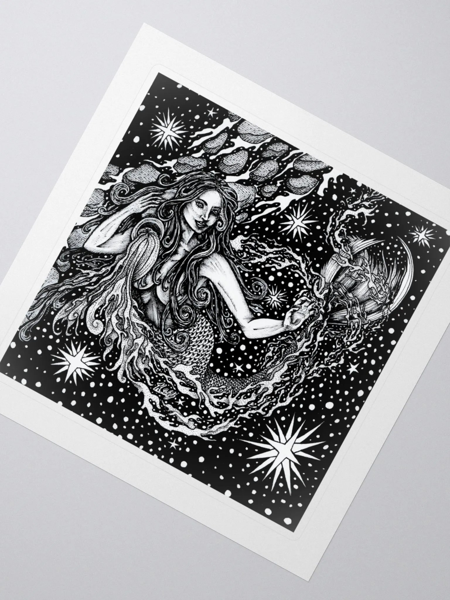 Aquarius Zodiac Kiss Cut Stickers product image (2)