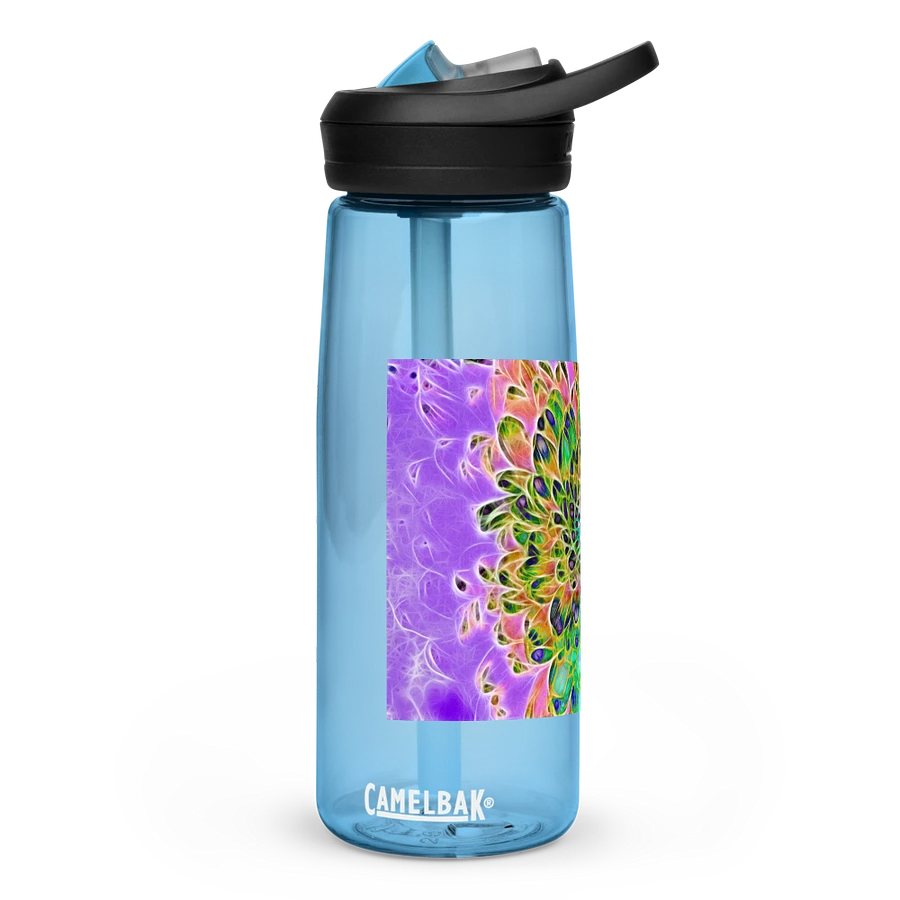 Peacock Chrysanthemum Sports Water Bottle product image (1)