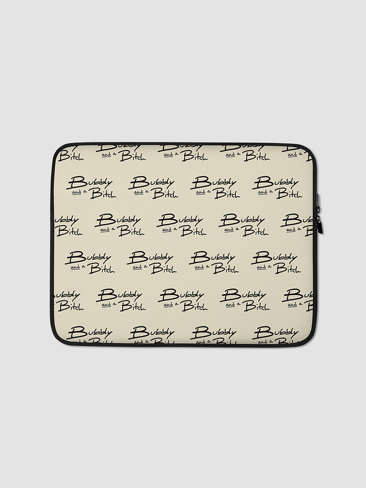 Bubbly and a B*tch yellow laptop sleeve product image (1)