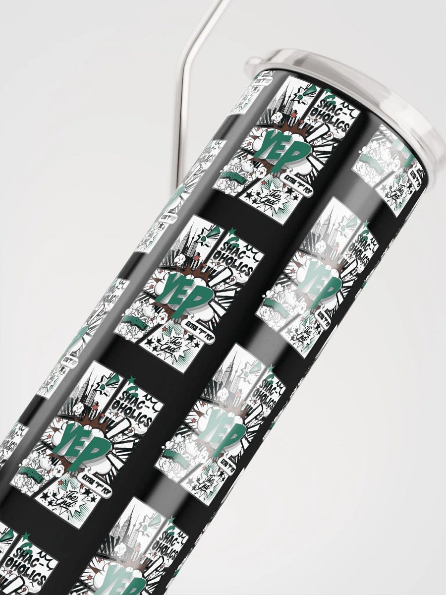 Shac-oholics Comic Blast Tumbler - Dark Green 