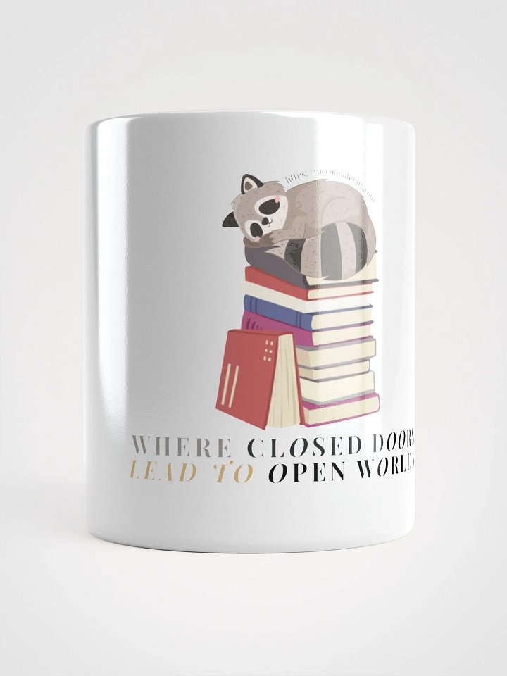 Sleepy Literary Raccoon Mug product image (1)