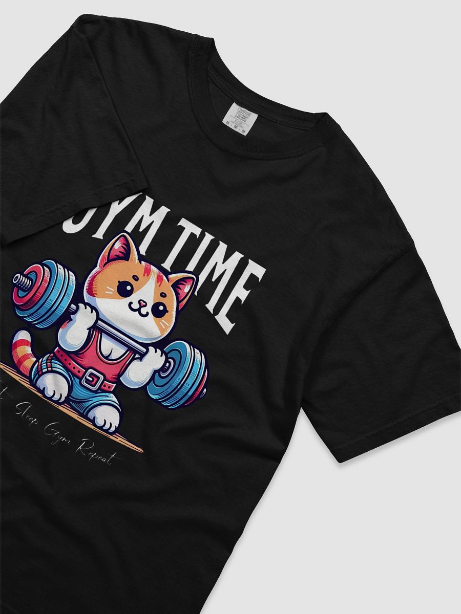 Muscle Meow: Workout Cat Cartoon T-Shirt product image (3)