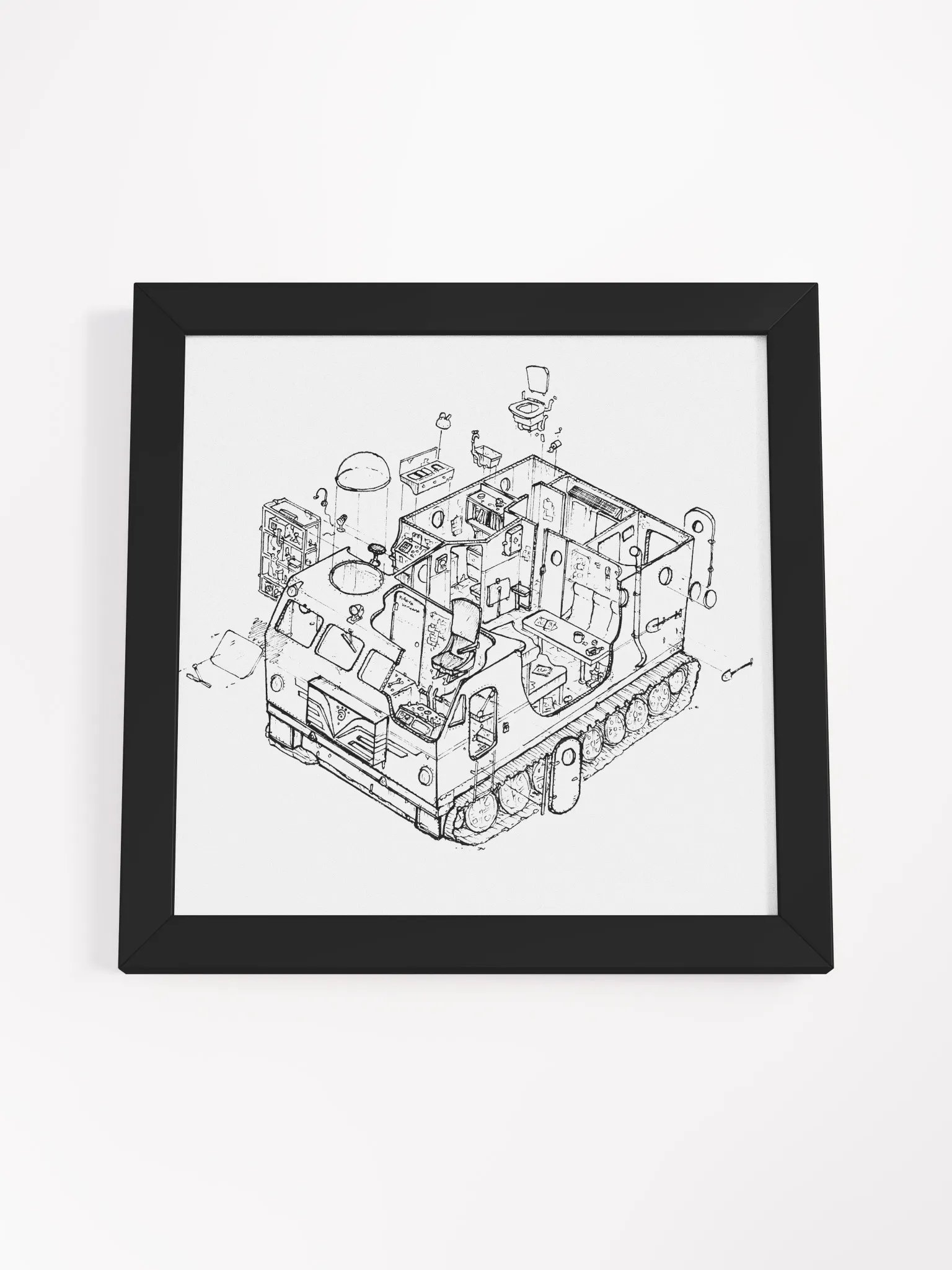 Kharkovchanka Lineart Framed Print product image (16)
