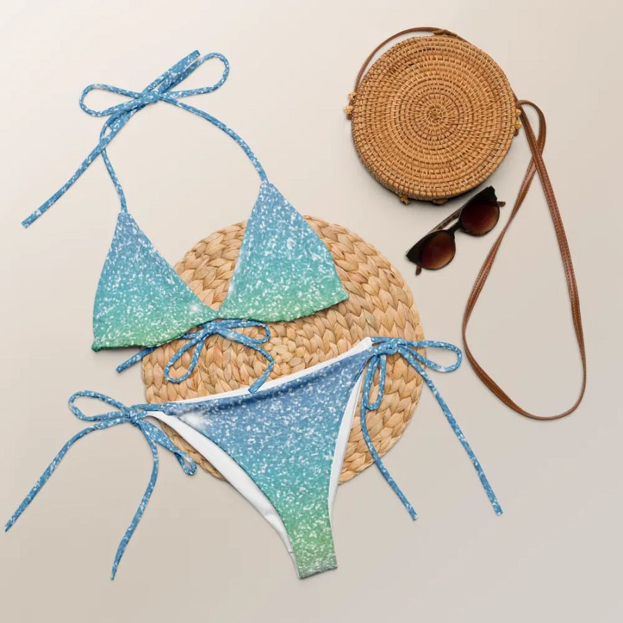 Glitter Unicorn Texture Design String Bikini (7) product image (6)
