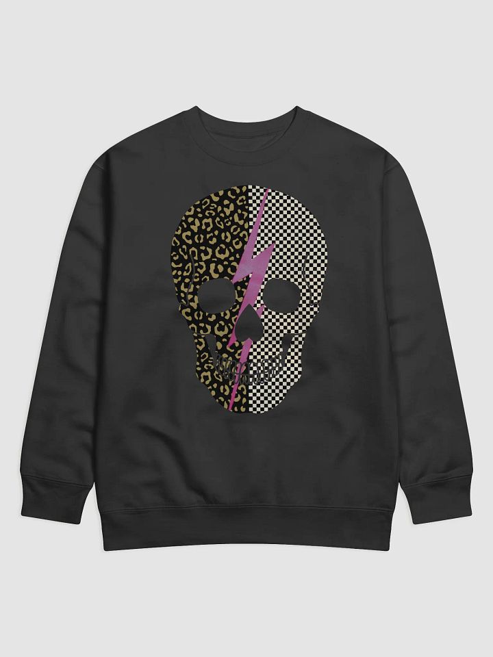 Split Skull Lightning Bolt Sweatshirt product image (1)