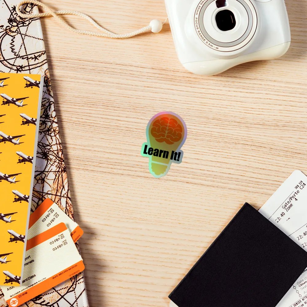 Kiss-Cut Holographic Stickers - Black Letters product image (5)