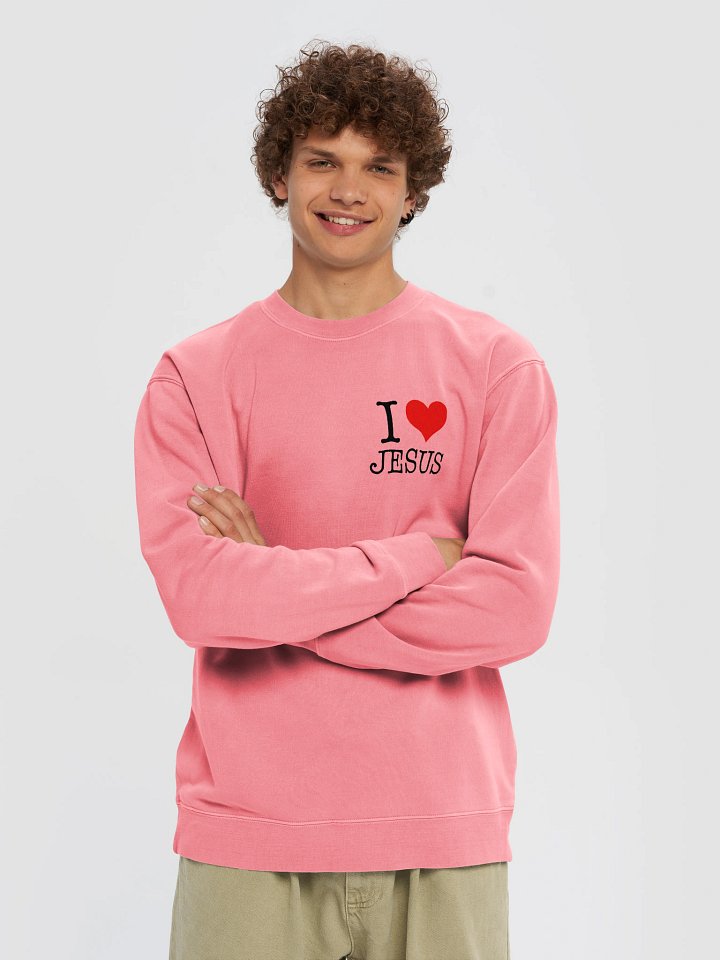 I Heart Jesus Pigment Sweatshirt product image (2)