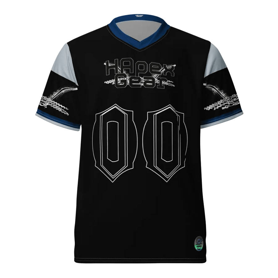 Rover's Morning Glory - Black - Recycled Unisex Sports Jersey - Black HApex Gear Black Logo product image (3)