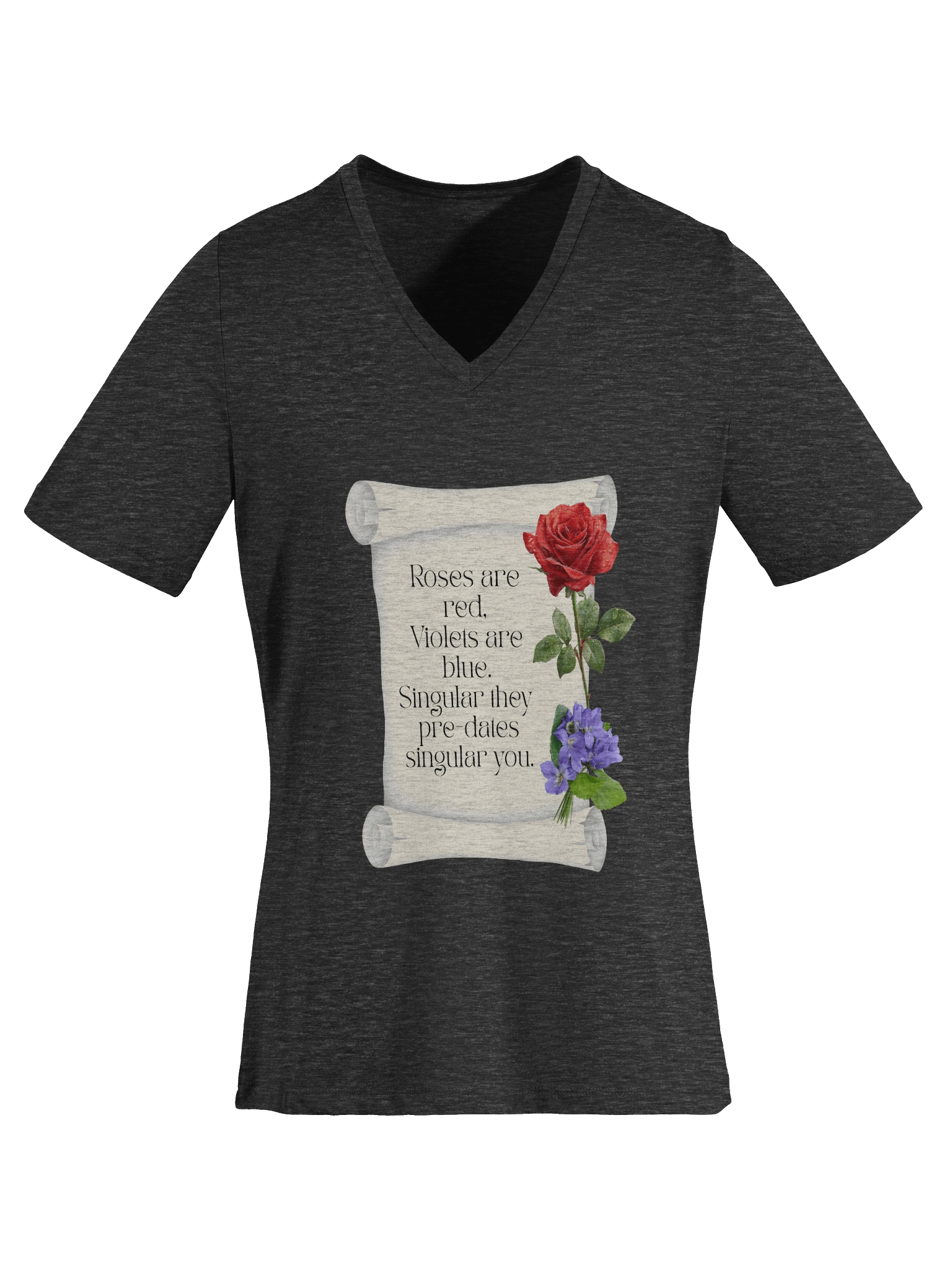 Singular they (v-neck printed front & back) product image (6)