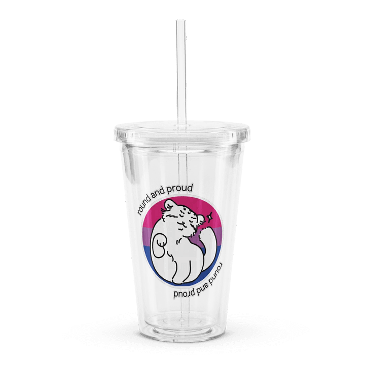 Round and Proud Manul Bisexual Version - Transparent Cup & Straw product image (1)