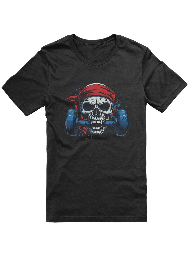 Skull Gym T-Shirt, Weightlifting Skull Tee product image (1)