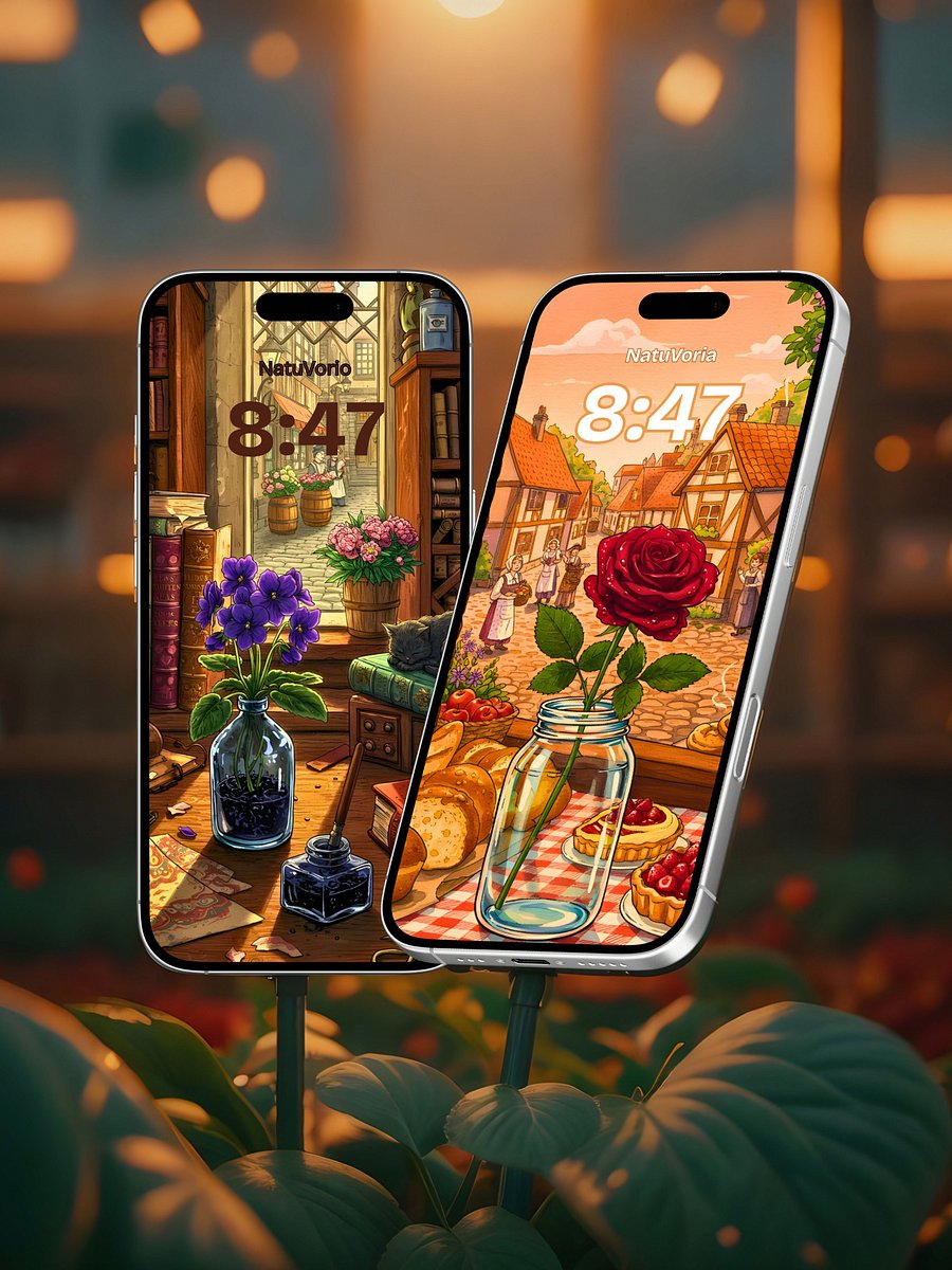 Flowers in Glass – 5 Aesthetic Wallpapers Pack (Mobile) product image (1)