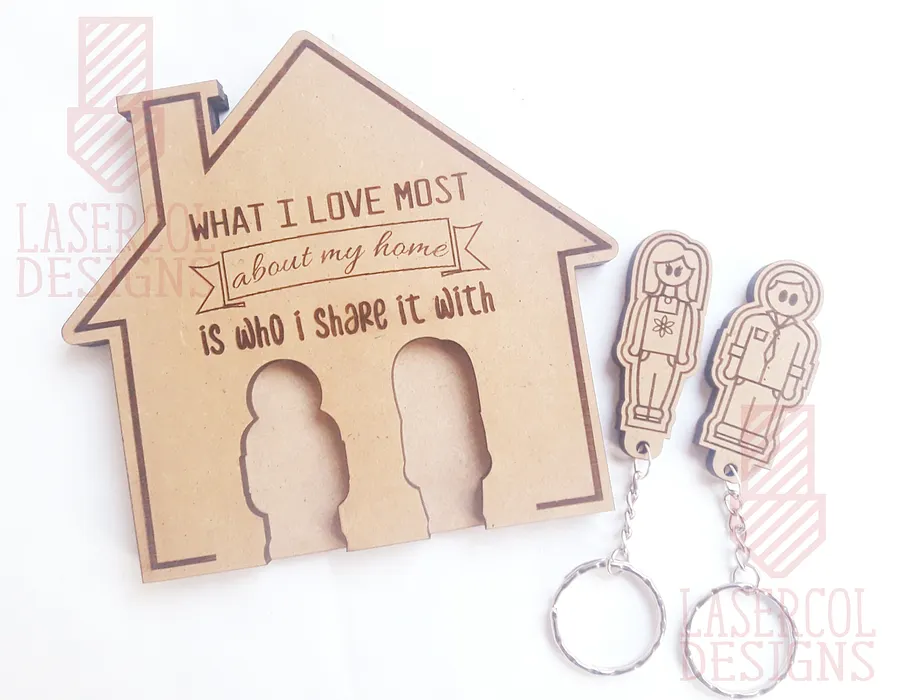 Wall Key Holder - Laser Cut Files product image (8)